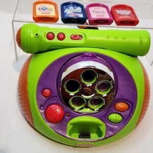 Fisher‑Price Interactive Karaoke Machine w/ 4 Cassette Tapes Bundle